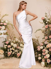 Simple Bridesmaid Dresses One Shoulder Trumpet/Mermaid