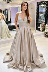 Spaghetti Strap Sequins Evening Dress