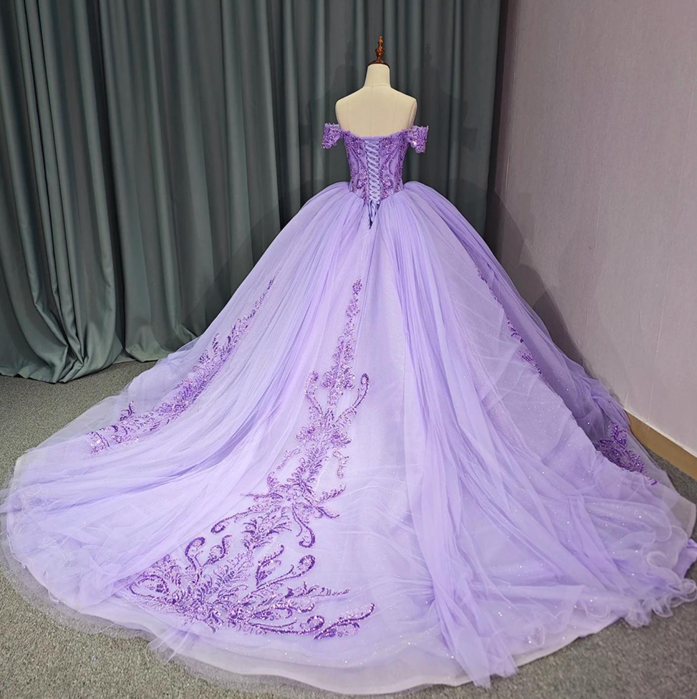 Dreamyannie Sparkling Purple Off the Shoulder Quinceanera Dress Ball Gown Sweet 16 Dress – Dreamyannie UK Dreamyannie Sparkling Purple Off the Shoulder Quinceanera Dress Ball Gown Sweet 16 Dress – Dreamyannie UK