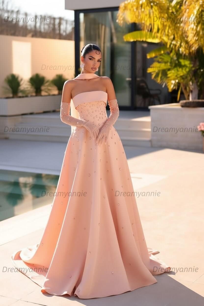 Dreamyannie Strapless Formal Dress Light Blue Beaded A Line Prom Evening Dress Dreamyannie UK Dreamyannie Strapless Formal Dress Light Blue Beaded A Line Prom Evening Dress Dreamyannie UK