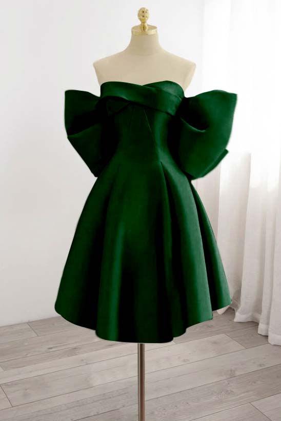 Strapless Graduation Dress Sleeveless Short Cocktail Dress With Bowknot Pleated