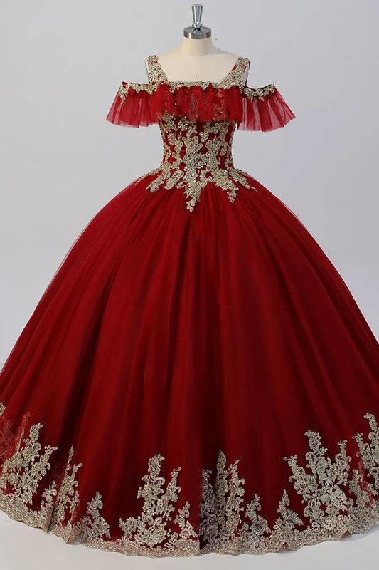 Red Quinceanera Dress For Sweet 16 Girls Sequined Birthday Party Evening Dress Ball Gown Dress