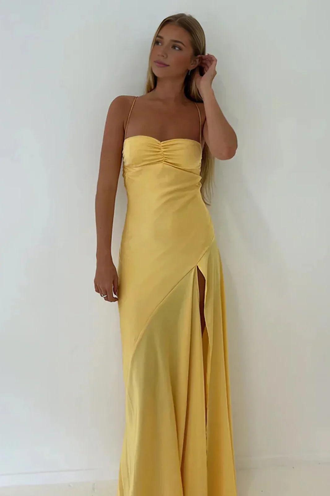 Stylish Sheath Spaghetti Straps Pink Party Dress With Criss Cross Back Formal Evening Gown