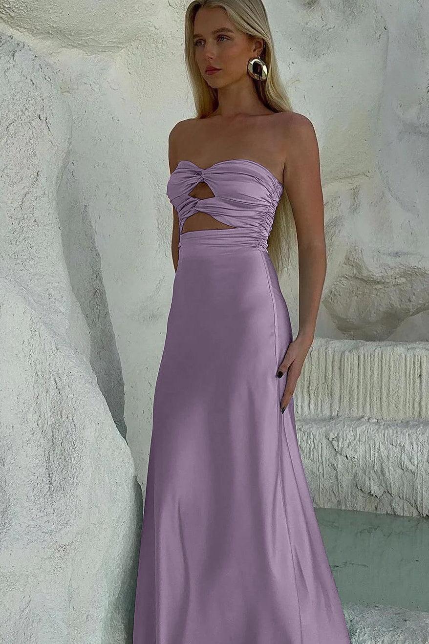 Stylish Sheath Sweetheart Blue Long Party Dress With Keyhole Formal Evening Gown