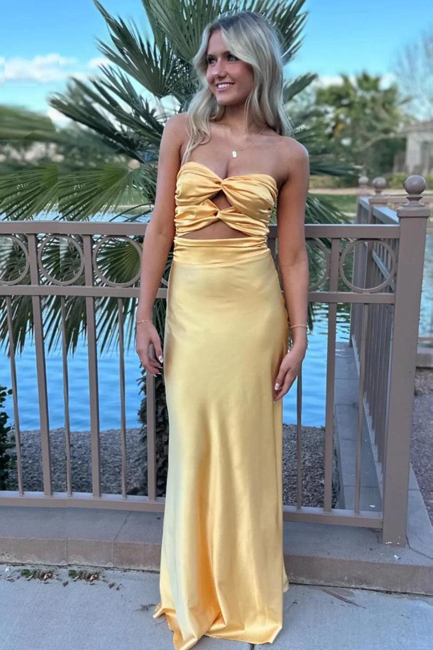Stylish Sheath Sweetheart Blue Long Party Dress With Keyhole Formal Evening Gown
