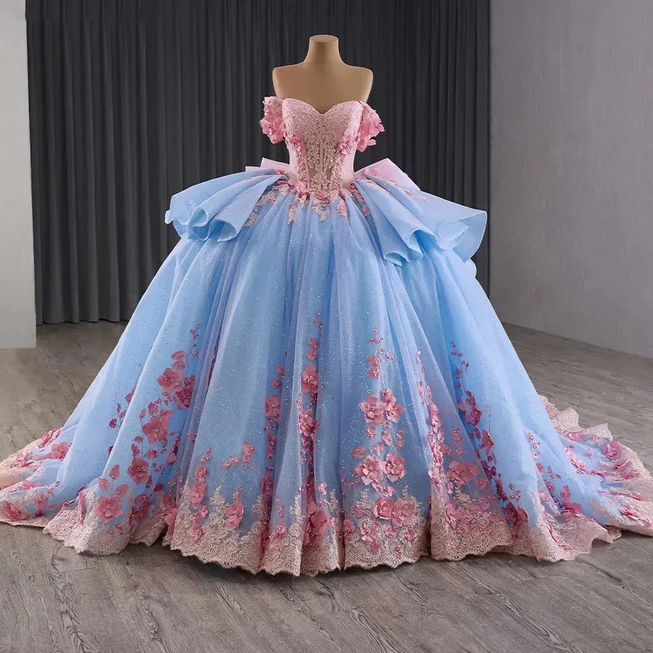strapless open back dress Long Sleeves Quinceanera Dresses For Girl Sweet 16 party – alinanova main image 0