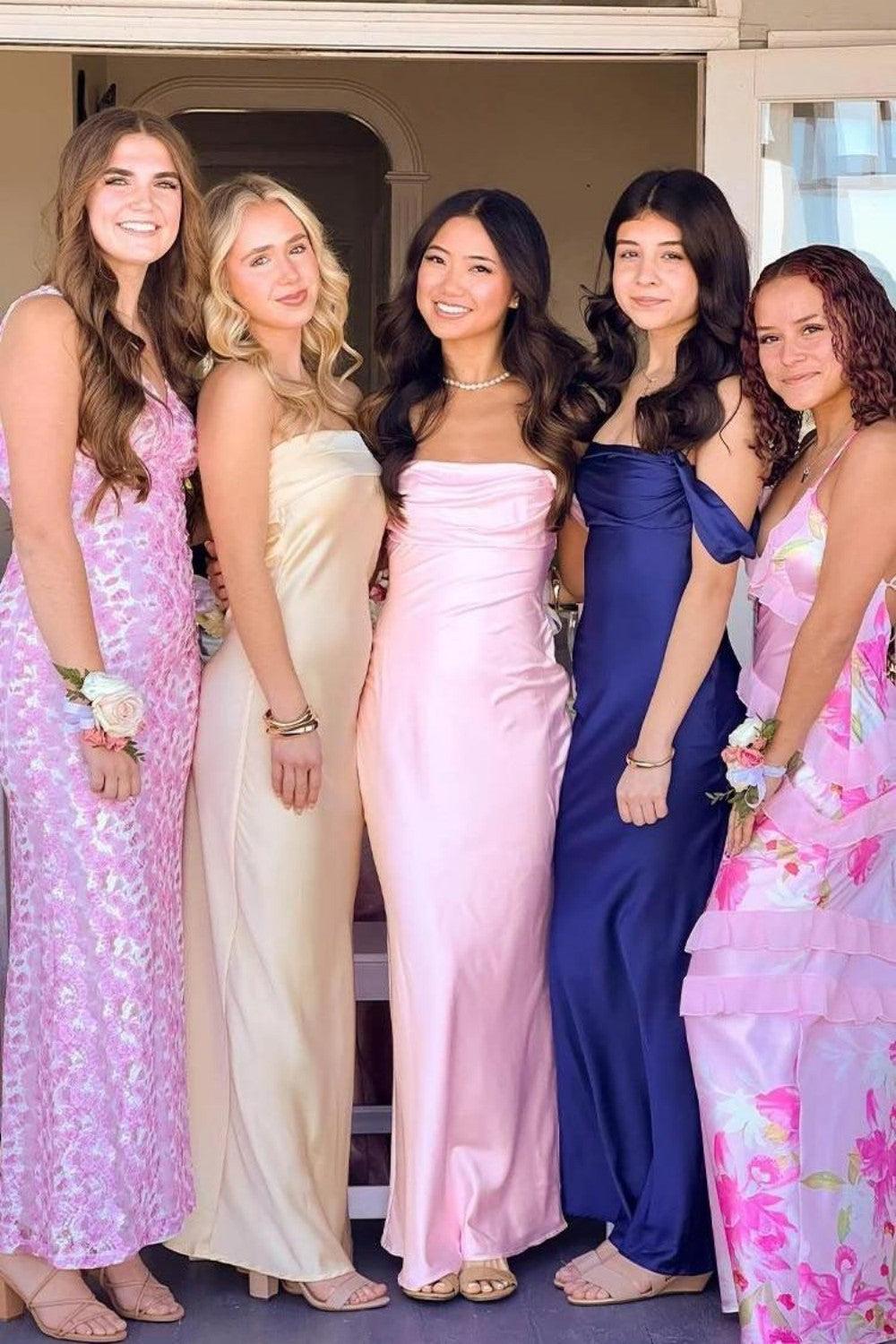 Dreamyannie Trendy Sheath Off The Shoulder Lilac Prom Dress With Ruched Formal Evening Gown