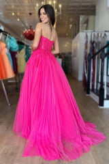 Tulle A Line Sweetheart Corset Evening Dress