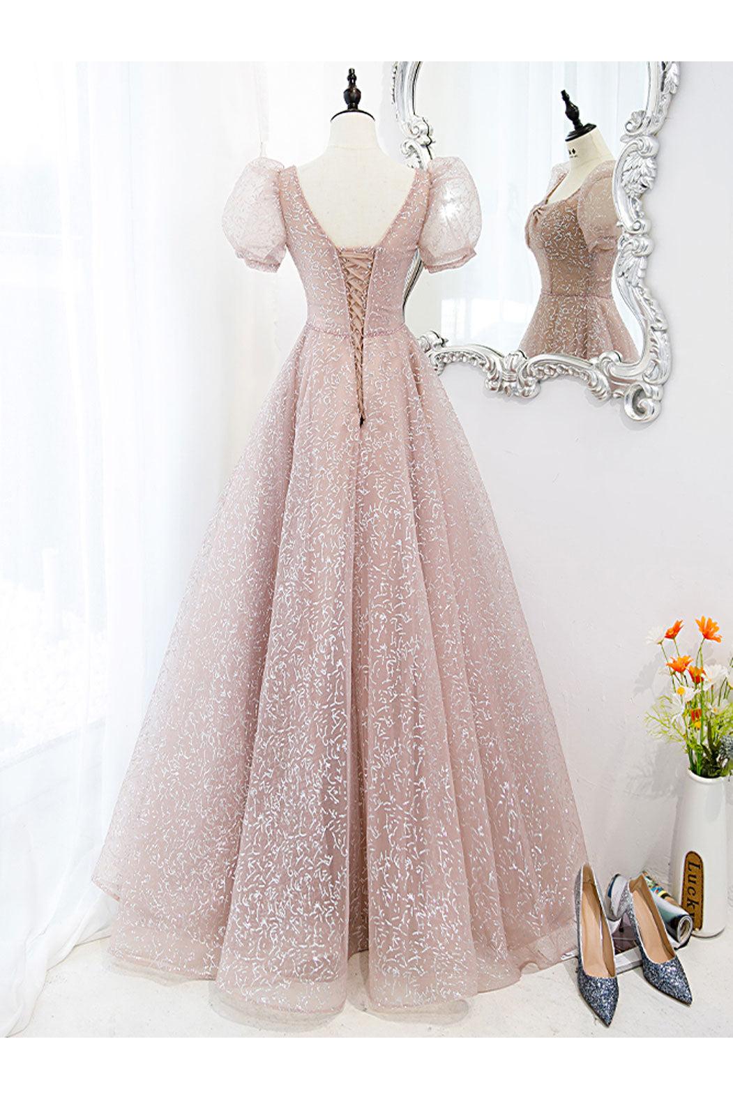 Tulle Prom Dress Sequin Long Evening Dress