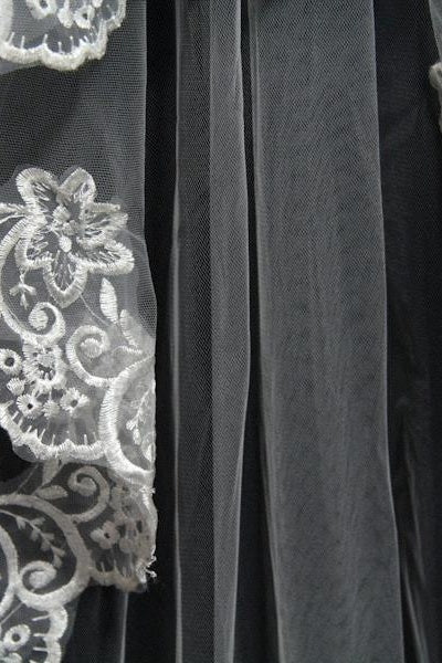 White Lace Wedding Veil