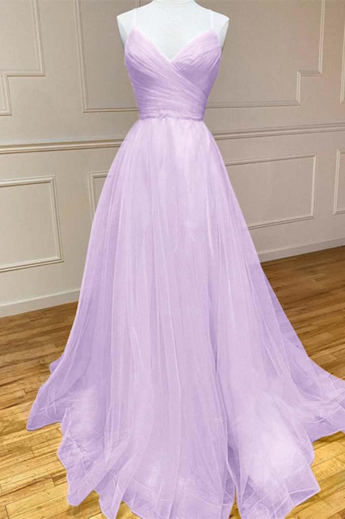 Yellow A Line Prom Dress Sleeveless Halter Neck Evening Dress