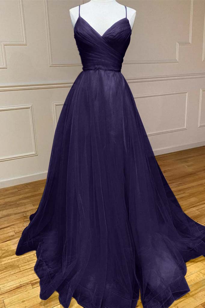 Yellow A Line Prom Dress Sleeveless Halter Neck Evening Dress