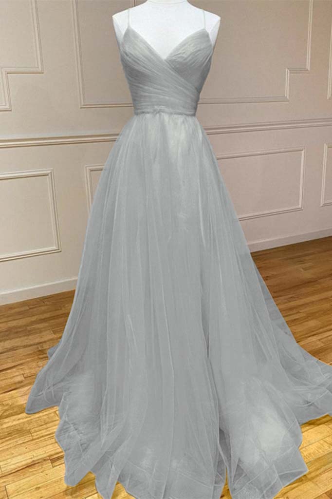 Yellow A Line Prom Dress Sleeveless Halter Neck Evening Dress