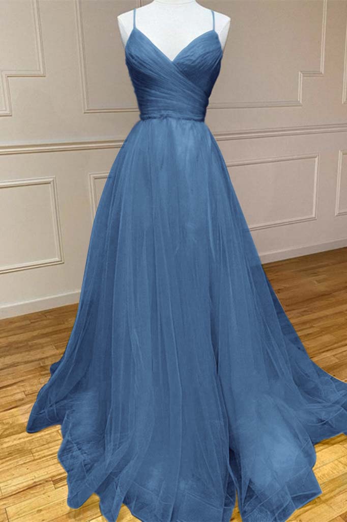 Yellow A Line Prom Dress Sleeveless Halter Neck Evening Dress