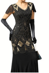 Black 1920s Dress Mermaid Long Flapper Gatsby Dress