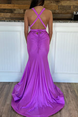 Grey Green Mermaid Long Prom Dress