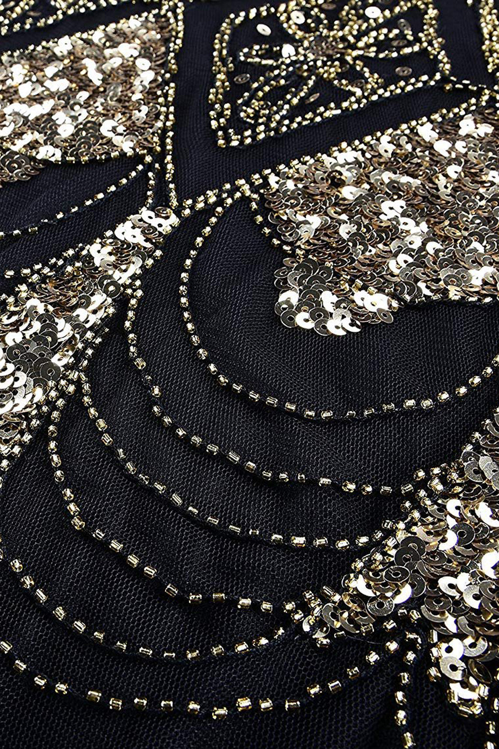 1920s Sequin Flapper Long Dress