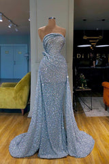 Charming Starpless Sequins Beads Long Prom Dress Overskirt