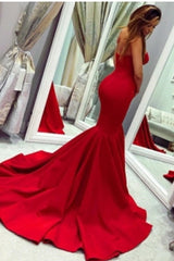 Red Sweetheart Mermaid Long Evening Dress