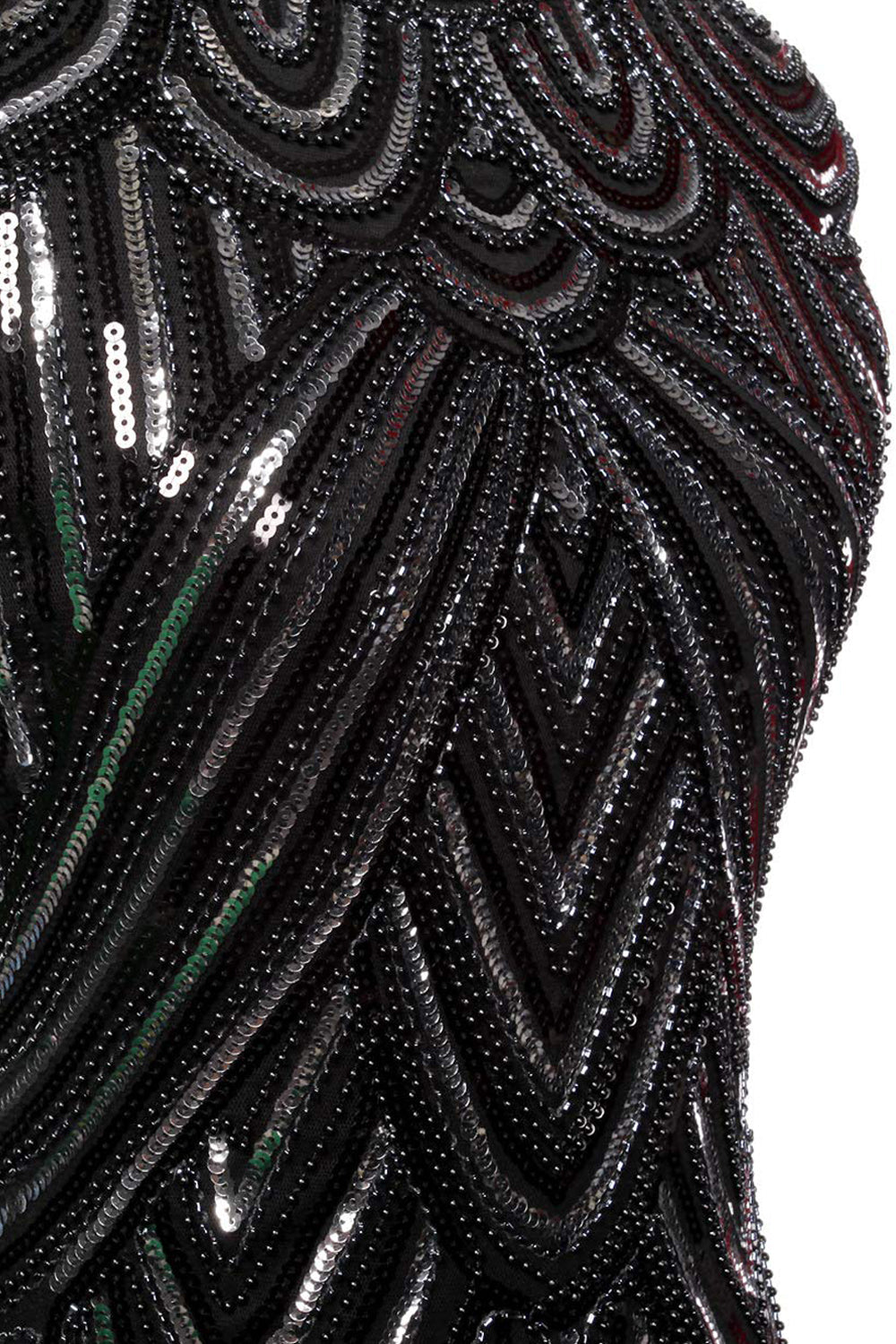 Black Gatsby Glitter Fringe Dress