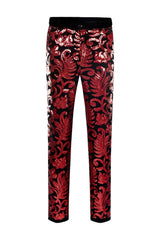 Dazzling Red Sequins 2-Piece Men's Suit