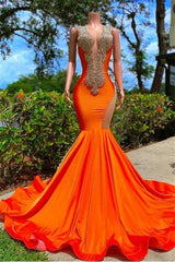 Mermaid V Neck Sequined Open Back Floor Length Sleeveless Lace Beading Prom Dress