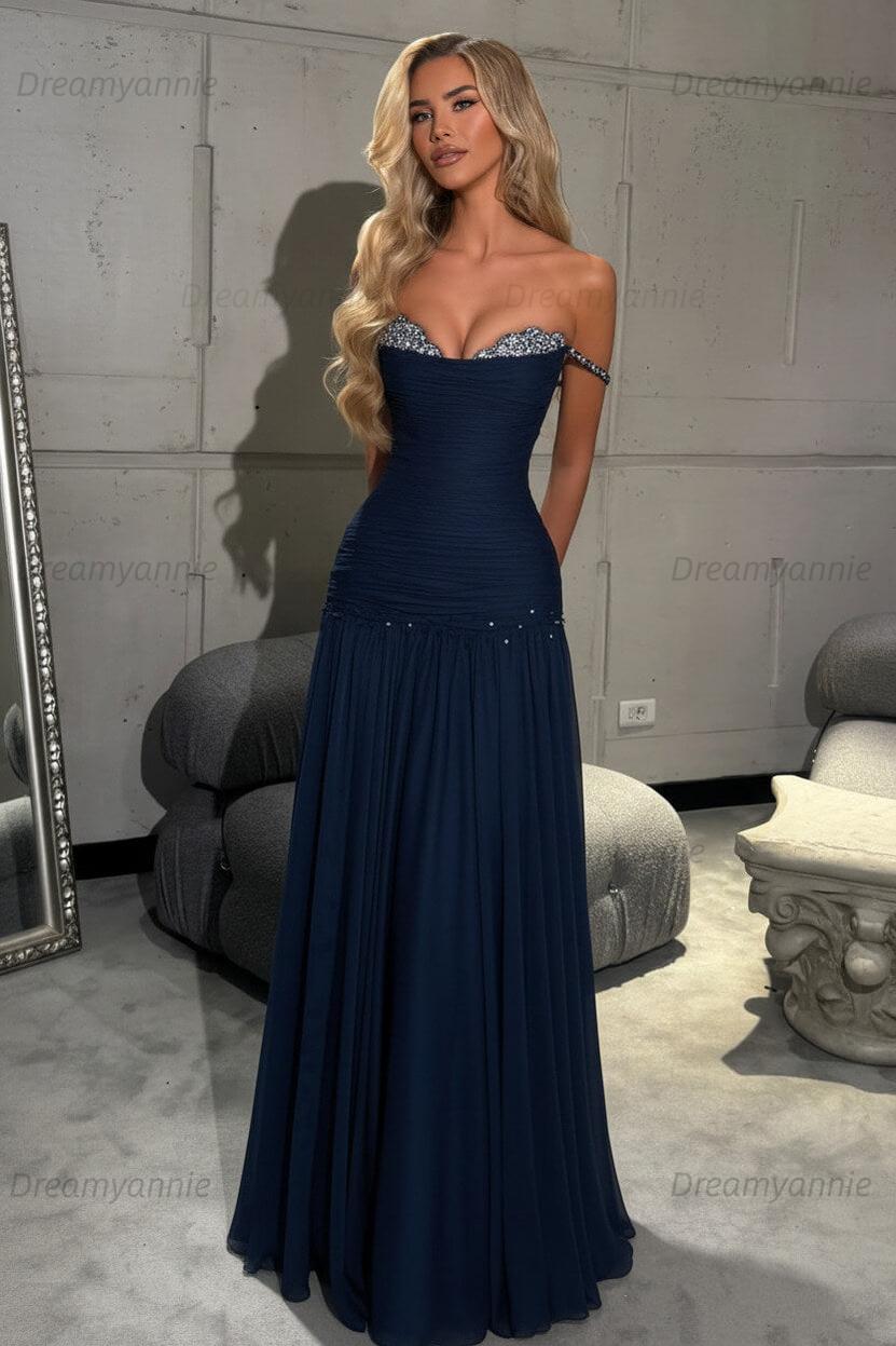 Mint Green Off The Shoulder Prom Dress A Line Formal Evening Gown